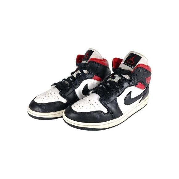 Nike Shoes - Nike Women’s Jordan 1 US9,5 Black Sail Gym Red Mid Top Sneakers Shoes BQ6472-061
